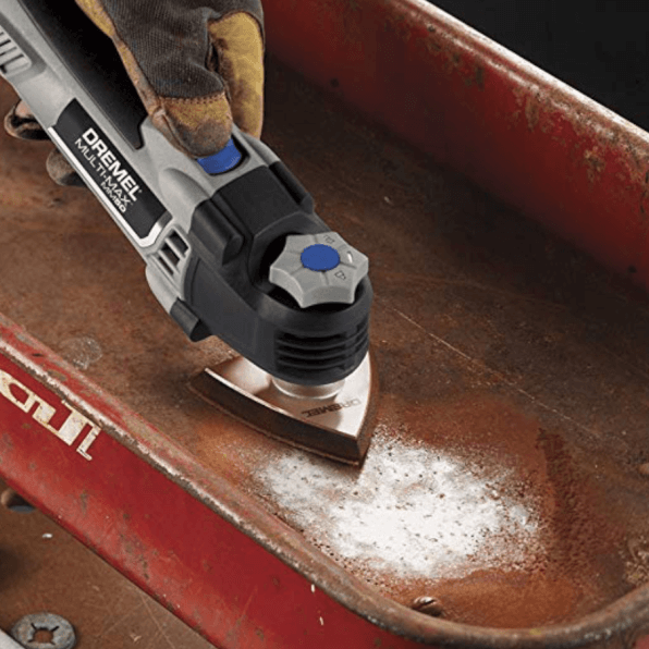 using oscillating tool to remove rust from metal