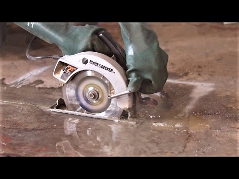 cut concrete with a circular saw