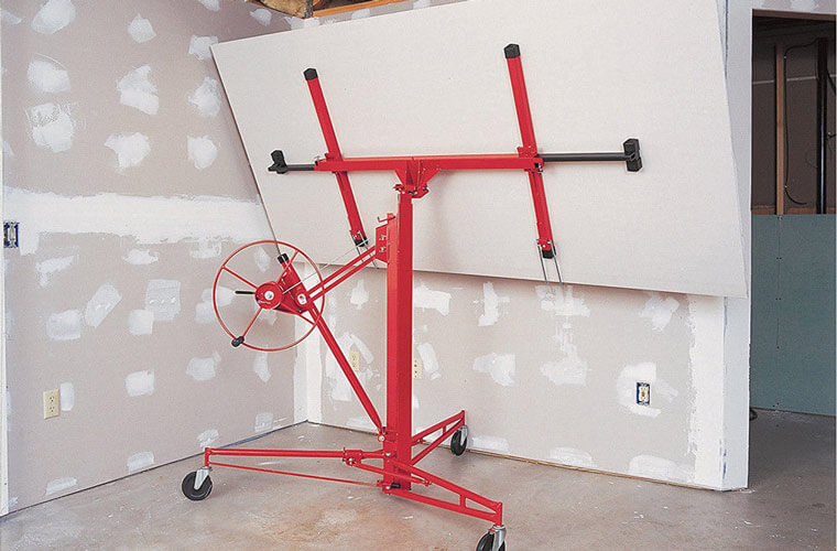 11FT Drywall Lift Panel Hoist Sheetrock Plasterboard Jack Lifter Rolling Tool