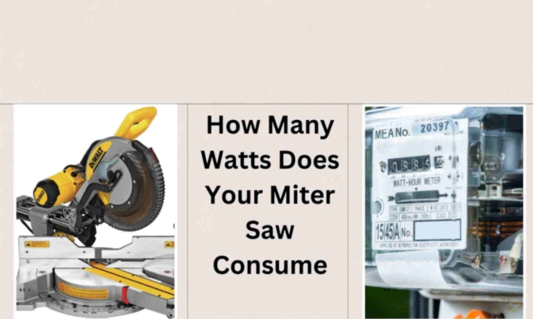 How Many Watts Does a Miter Saw Use