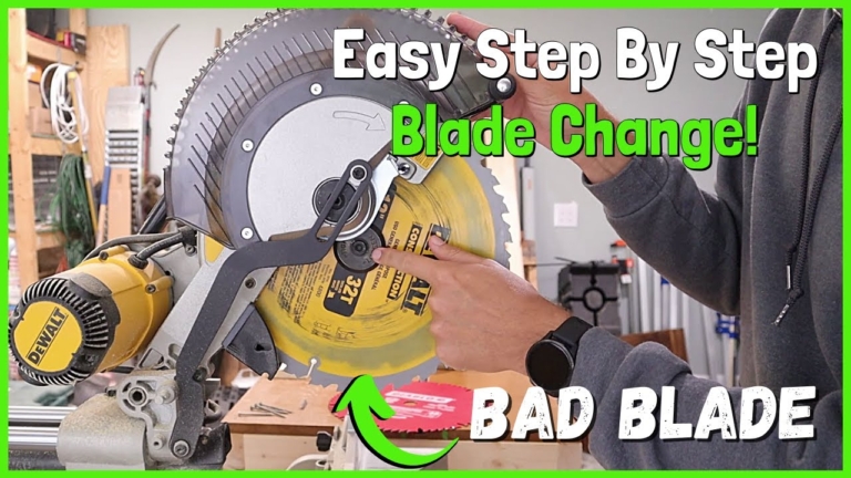 how to change the blade on a miter saw