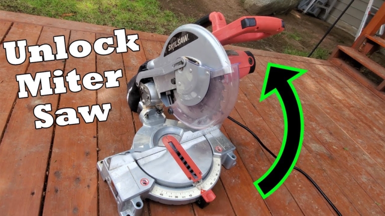 how to unlock metabo miter saw