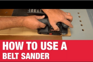 how to use a belt sander